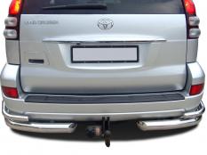 Защита заднего бампера на Toyota Land Cruiser Prado 120 фото 3