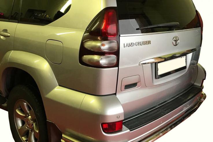 Защита заднего бампера на Toyota Land Cruiser Prado 120 фото 1