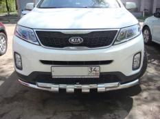 Защита переднего бампера на Kia Sorento фото 3