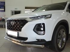 Защита переднего бампера на Hyundai Santa Fe фото 6
