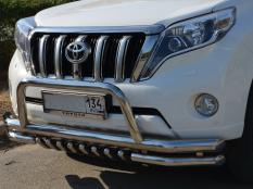 Защита переднего бампера на Toyota Land Cruiser Prado 150 фото 4