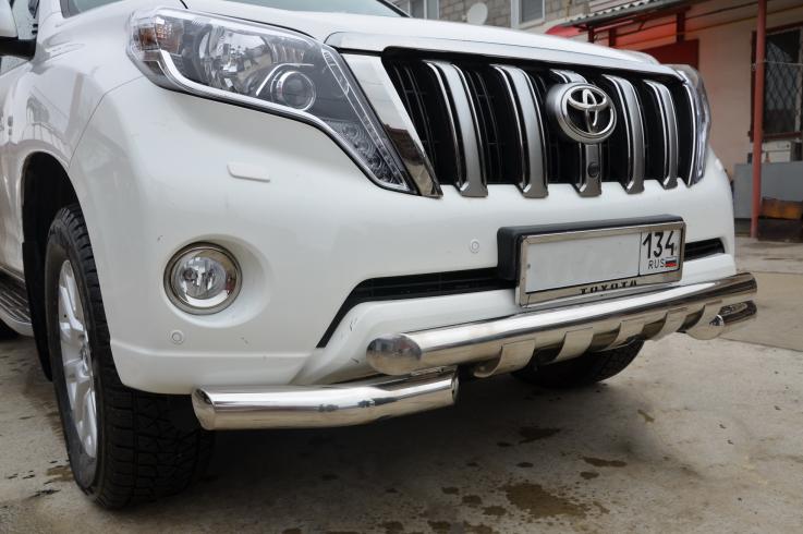 Защита переднего бампера на Toyota Land Cruiser Prado 150 фото 1