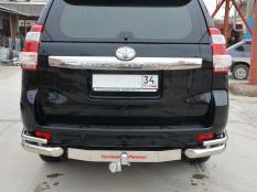 Защита заднего бампера на Toyota Land Cruiser Prado 150 фото 3