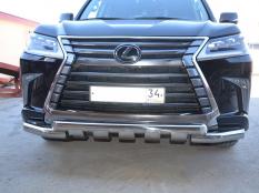 Защита переднего бампера на Lexus LX570-LX450D фото 4