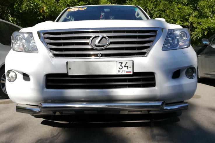 Защита переднего бампера на Lexus LX570-LX450D фото 1