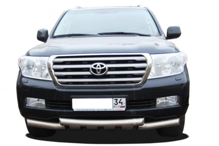 Защита переднего бампера на Toyota Land Cruiser 200 фото 1