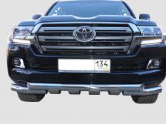 Защита переднего бампера на Toyota Land Cruiser 200 фото 4