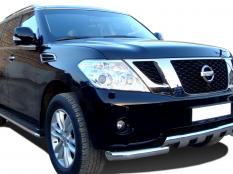 Защита переднего бампера на Nissan Patrol фото 3
