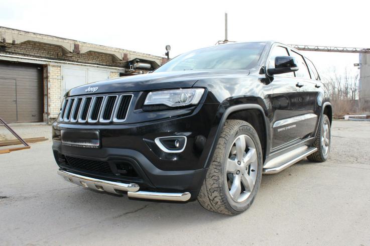 Защита переднего бампера на Jeep Grand Cherokee фото 1
