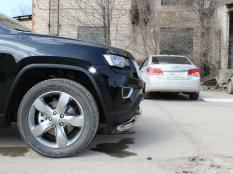 Защита переднего бампера на Jeep Grand Cherokee фото 9