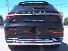 Защита заднего бампера на Haval F7 фото 4