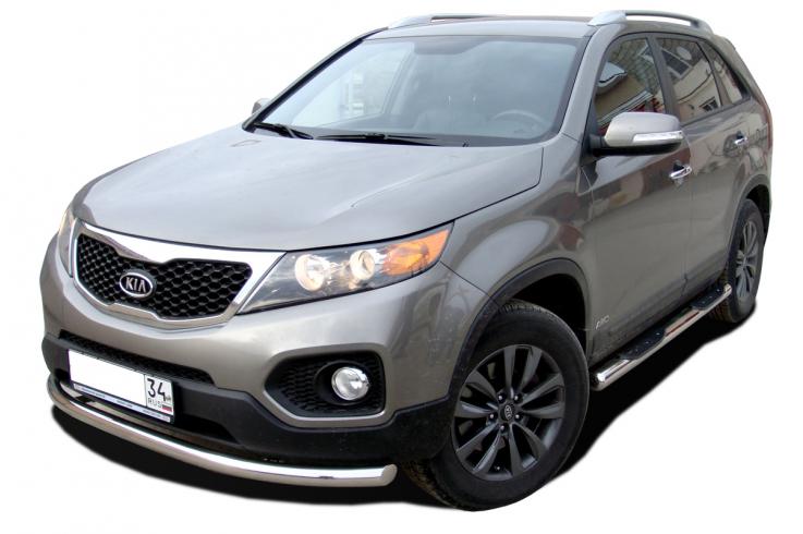 Защита переднего бампера на Kia Sorento фото 1