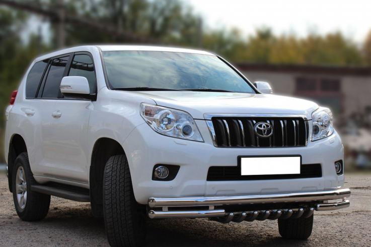Защита переднего бампера на Toyota Land Cruiser Prado 150 фото 1