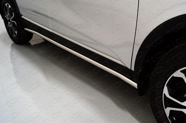 Пороги и боковые трубы на Renault Arkana фото 1