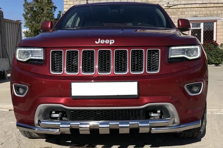 Защита переднего бампера на Jeep Grand Cherokee фото 1