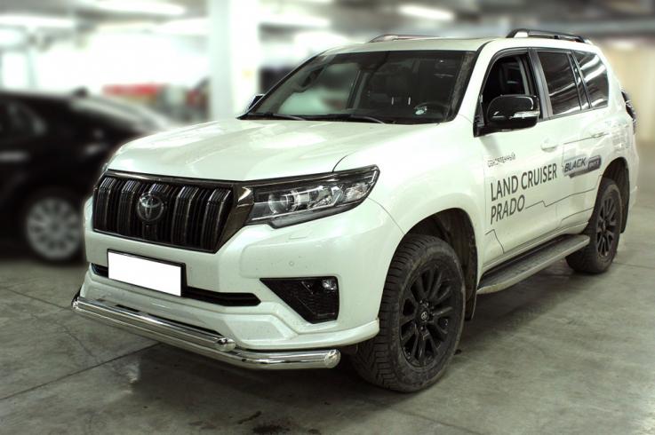 Защита переднего бампера на Toyota Land Cruiser Prado Black Onyx фото 1