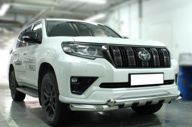 Защита переднего бампера на Toyota Land Cruiser Prado Black Onyx фото 1