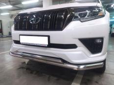 Защита переднего бампера на Toyota Land Cruiser Prado Black Onyx фото 5
