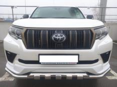 Защита переднего бампера на Toyota Land Cruiser Prado Black Onyx фото 5