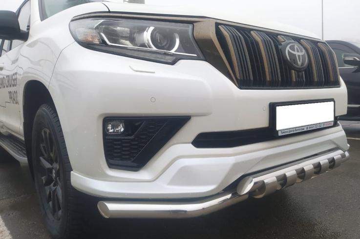 Защита переднего бампера на Toyota Land Cruiser Prado Black Onyx фото 1