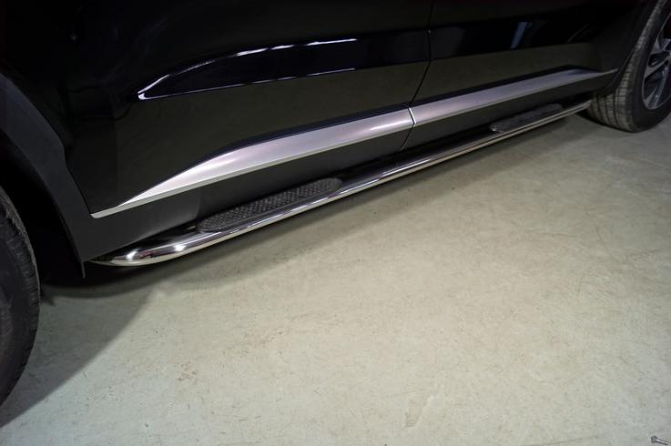 Пороги и боковые трубы на Hyundai Palisade фото 1