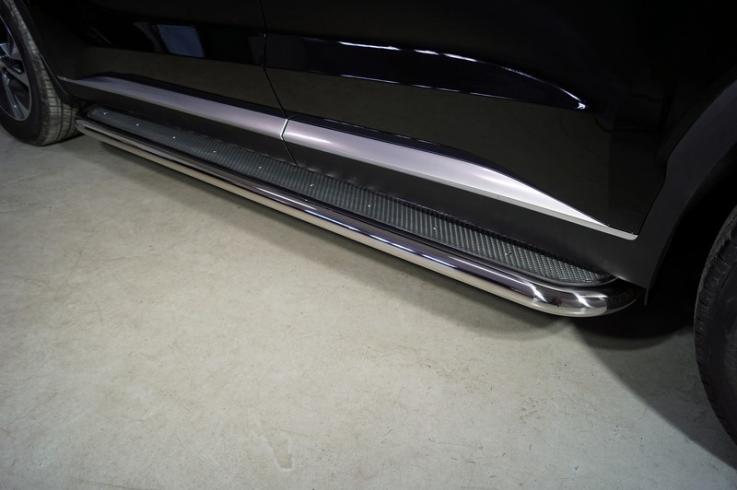 Пороги и боковые трубы на Hyundai Palisade фото 1