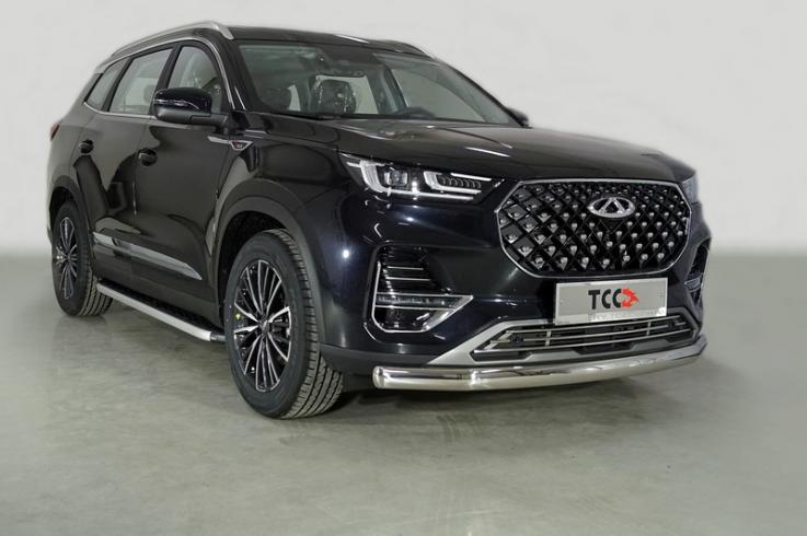 Защита переднего бампера на Chery Tiggo 8 Pro фото 1