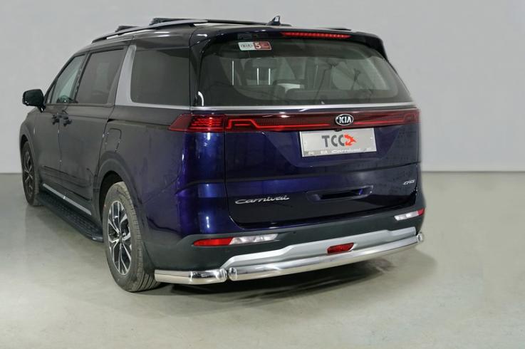 Защита заднего бампера на Kia Carnival фото 1