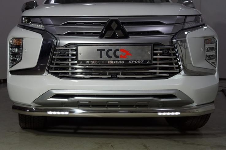 Защита переднего бампера на Mitsubishi Pajero Sport фото 1