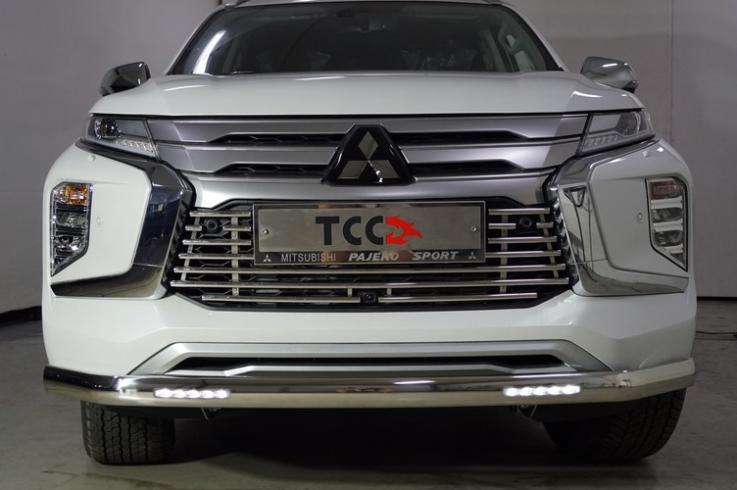 Защита переднего бампера на Mitsubishi Pajero Sport фото 1