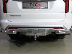 Защита заднего бампера на Mitsubishi Pajero Sport фото 3