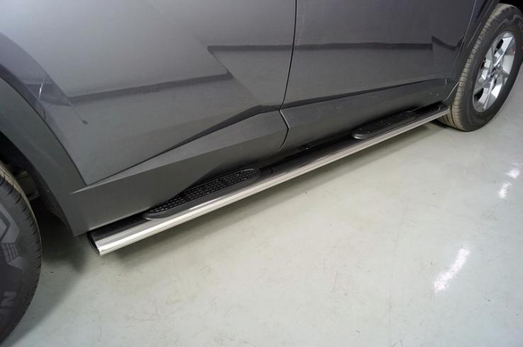 Пороги и боковые трубы на Hyundai Tucson фото 1