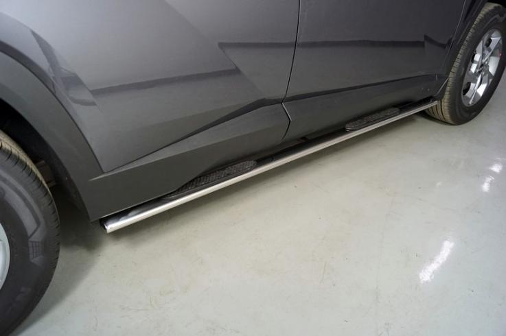Пороги и боковые трубы на Hyundai Tucson фото 1