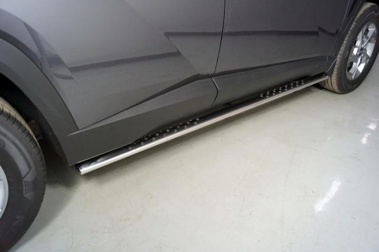Пороги и боковые трубы на Hyundai Tucson фото 1