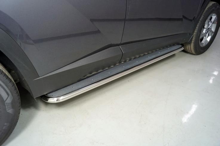 Пороги и боковые трубы на Hyundai Tucson фото 1