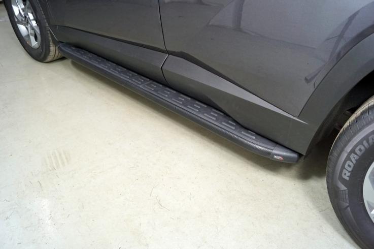 Пороги и боковые трубы на Hyundai Tucson фото 1