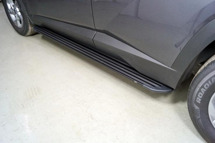 Пороги и боковые трубы на Hyundai Tucson фото 1
