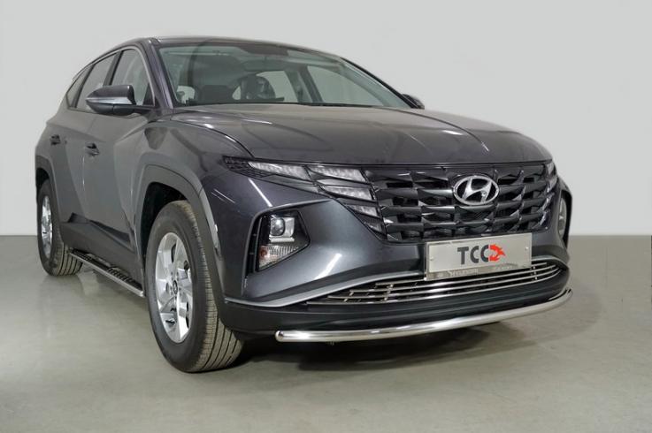 Защита переднего бампера на Hyundai Tucson фото 1