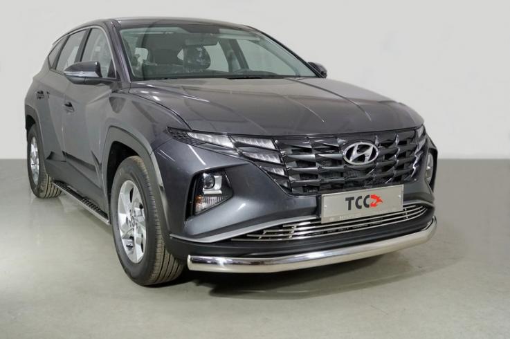 Защита переднего бампера на Hyundai Tucson фото 1