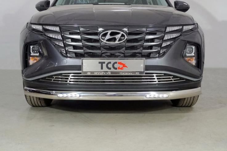 Защита переднего бампера на Hyundai Tucson фото 1