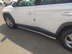 Пороги и боковые трубы на Hyundai Tucson фото 7