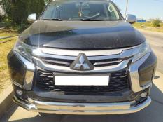 Защита переднего бампера на Mitsubishi Pajero Sport фото 5