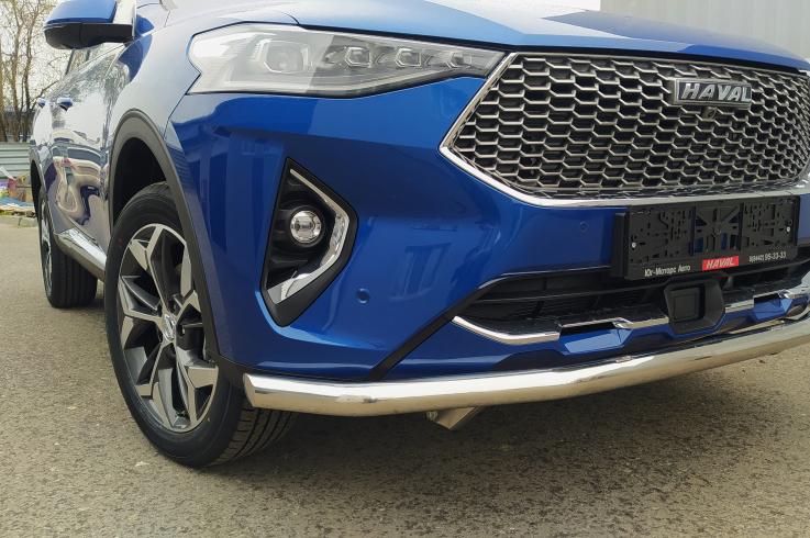 Защита переднего бампера на Haval F7 фото 1