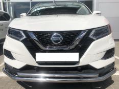 Защита переднего бампера на Nissan Qashqai фото 5