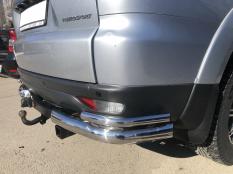 Защита заднего бампера на Mitsubishi Pajero Sport фото 4