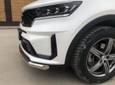 Защита переднего бампера на Kia Sorento фото 8