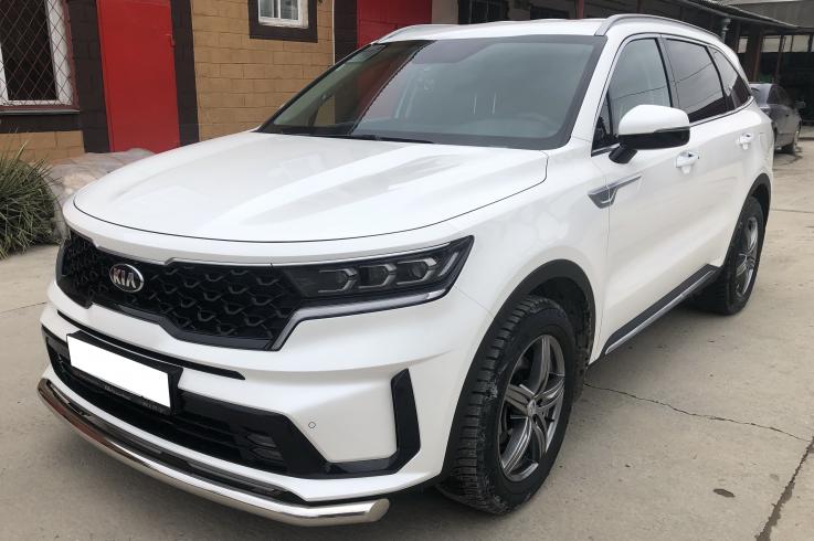 Защита переднего бампера на Kia Sorento фото 1