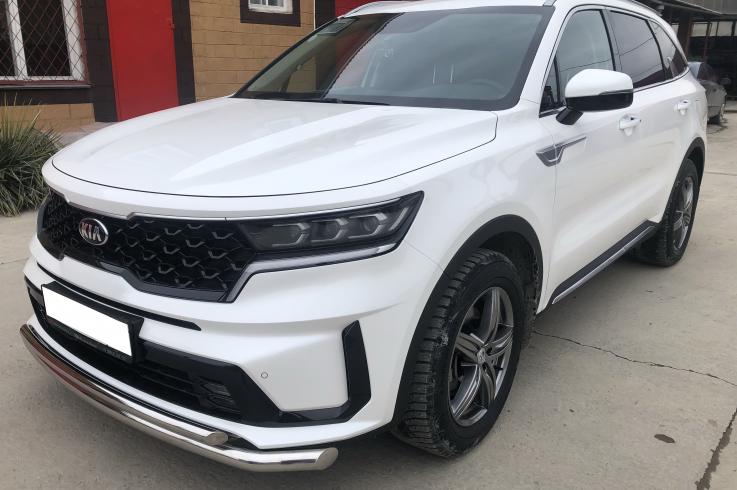 Защита переднего бампера на Kia Sorento фото 1