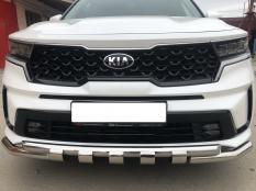 Защита переднего бампера на Kia Sorento фото 5