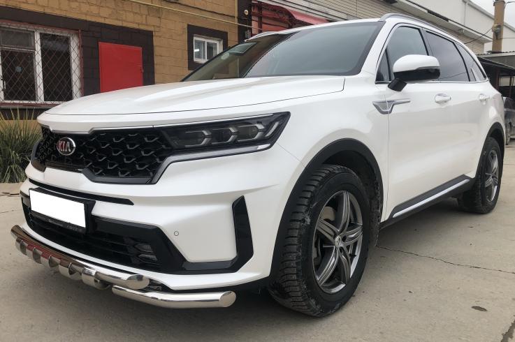 Защита переднего бампера на Kia Sorento фото 1